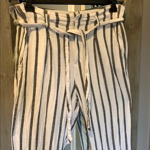 Linen ankle length pants